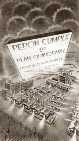 Estampilla ferroviaria del Plan Quinquenal
