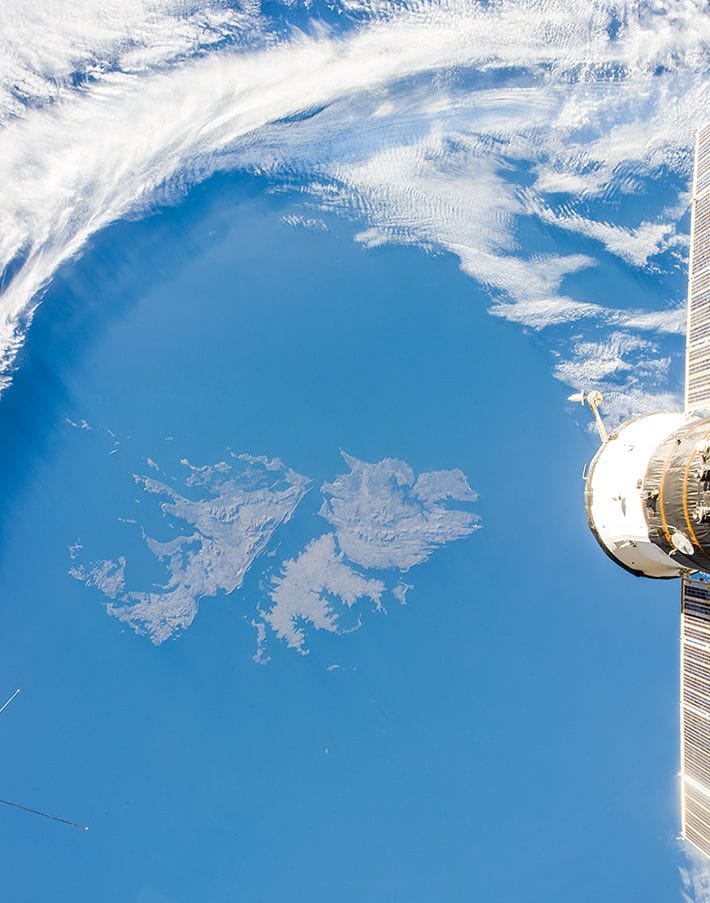 Las Islas Malvinas vistas desde el espacio